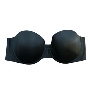 Victoria’s Secret Black Strapless Lined Bra 36C | Smooth Seamless Cups
